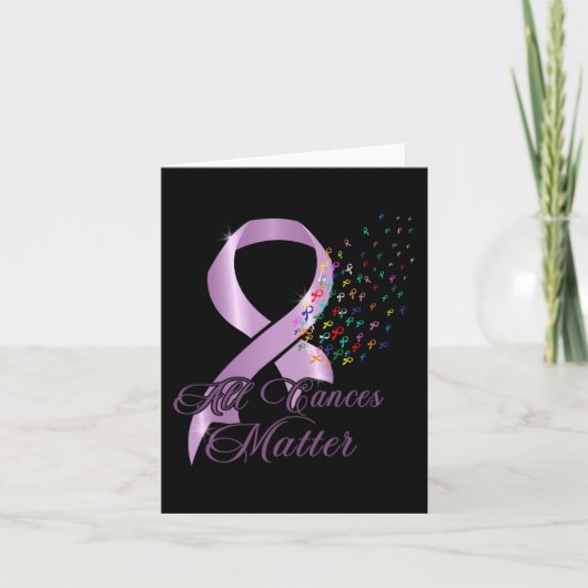 すべての癌認識度すべてのリボン世界がん認識 カード (正面)