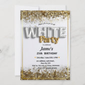 すべての白い問題またはパーティの招待状 招待状 (正面)