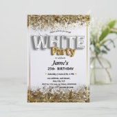 すべての白い問題またはパーティの招待状 招待状 (スタンド正面)
