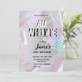 すべての白い問題またはパーティの招待状 招待状 (スタンド正面)