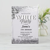 すべての白い問題またはパーティの招待状 招待状 (スタンド正面)