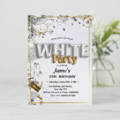 すべての白い問題またはパーティの招待状 招待状 (スタンド正面)