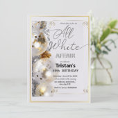 すべての白い問題またはパーティー 招待状 (スタンド正面)