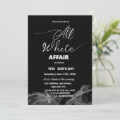 すべての白い問題またはパーティー 招待状 (スタンド正面)