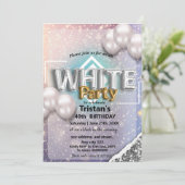 すべての白い問題またはパーティー 招待状 (スタンド正面)