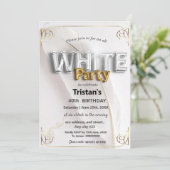 すべての白い問題またはパーティー 招待状 (スタンド正面)