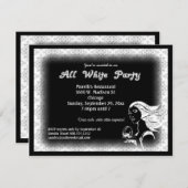 すべての白い装いのテーマのパーティの招待状 招待状 (正面/裏面)