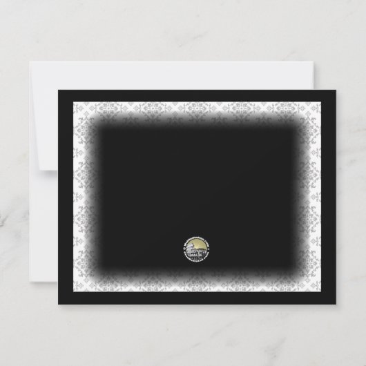 すべての白い装いのテーマの卒業のパーティの招待状 招待状 (裏面)