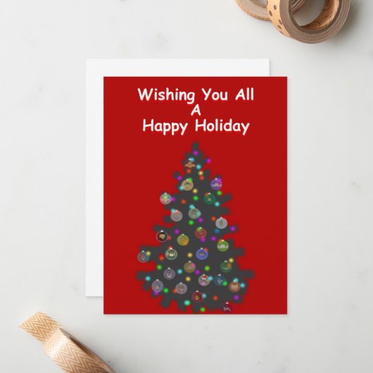 すべての皆様に楽しい休暇をお祈りします ノートカード (正面/裏面インサイチュ)