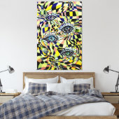 すべての目の水を見る陰謀カラーアートワーク キャンバスプリント (インサイチュ (寝室))