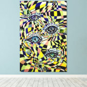 すべての目の水を見る陰謀カラーアートワーク キャンバスプリント (インサイチュ (ウッドフロア))