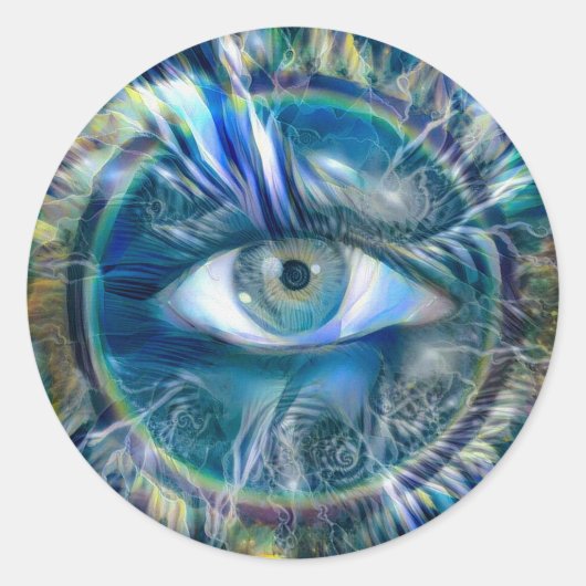 すべての目を見る ラウンドシール (正面)