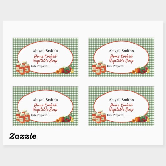 すべての目的キャニングジャー野菜ステッカー 長方形シール (シート)