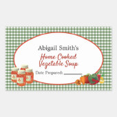 すべての目的キャニングジャー野菜ステッカー 長方形シール (正面)