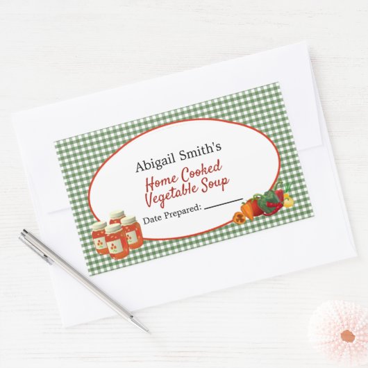 すべての目的キャニングジャー野菜ステッカー 長方形シール (封筒)