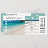 すべての目的地の飛行機の搭乗券の週末 招待状 (正面/裏面)