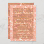 すべての目的 |ピーチグリッター 招待状 (正面/裏面)