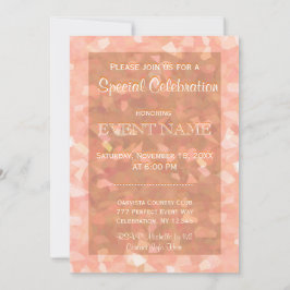 すべての目的 |ピーチグリッター 招待状