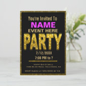 すべての目的 |招待状 |金ゴールドGlam 招待状 (スタンド正面)