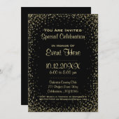 すべての目的 |金ゴールド星空の夜 招待状 (正面/裏面)