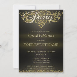 すべての目的 |金ゴールド装飾品 招待状