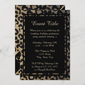 すべての目的 | Leopard Print 招待状 (正面/裏面)