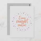 すべての瞬間が重要なやる気を起こさせる引用文 ポストカード (正面/裏面)