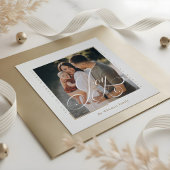 すべての瞬間に喜び　エレガントなスクリプト　フォトコラージュ 三つ折りクリスマスカード