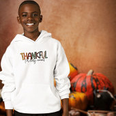すべての瞬間に感謝キッズプルオーバーフード付きスウェットシャツ