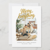 すべての瞬間を現代的にアーチ写真でクリスマスカード シーズンカード (正面)