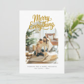 すべての瞬間を現代的にアーチ写真でクリスマスカード シーズンカード (スタンド正面)