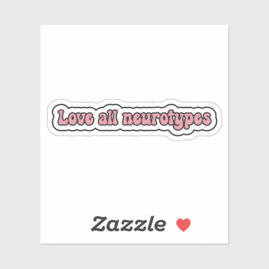すべての神経型を愛するピンクの神経多様性 シール (シート)
