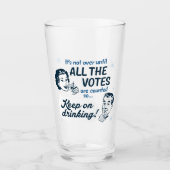 すべての票をカウント |ガラス |レトロ おもしろい タンブラーグラス (正面)