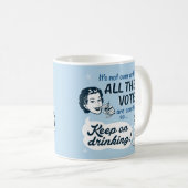 すべての票をカウント |マグカップ |レトロ おもしろい コーヒーマグカップ (正面右)