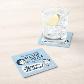 すべての票をカウント |紙コースター |レトロ おもしろい スクエアペーパーコースター (インサイチュ)