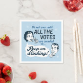 すべての票をカウント |紙ナプキン |レトロ おもしろい スタンダードカクテルナプキン (インサイチュ)