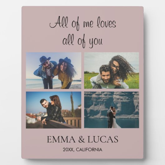 すべての私がすべてのあなたを愛している フォト コラージュ プレート フォトプラーク (正面)