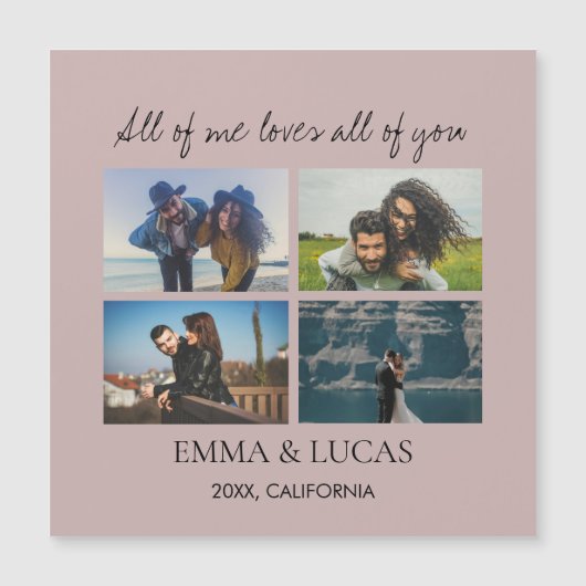 「すべての私がすべてのあなたを愛している」写真コラージュ (正面)
