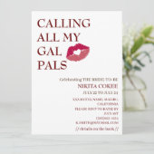 すべての私のギャルPALSおもしろいバチェロレッテ週末に電話 招待状 (スタンド正面)