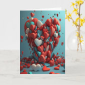 すべての私のハート カード (黄色い花)