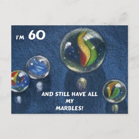 すべての私のビー玉60番目の誕生日 ポストカード (正面)