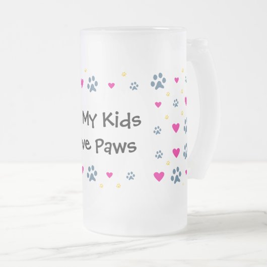 すべての私の子供子供は足を持っています フロストグラスビールジョッキ (正面右)