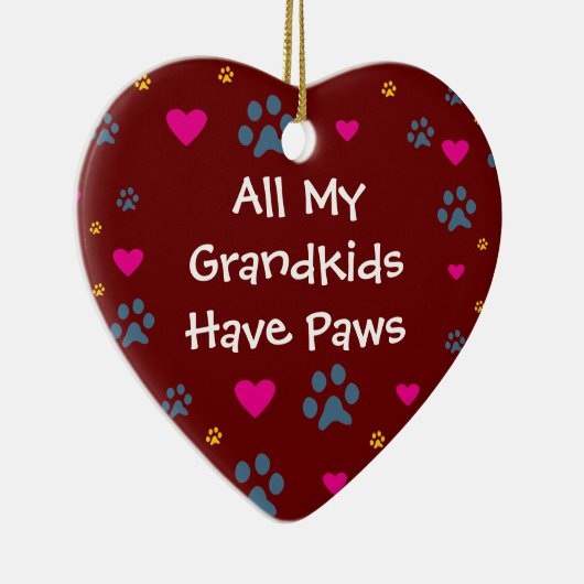 すべての私の孫孫は足を持っています セラミックオーナメント (右)