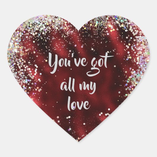 すべての私の愛の確認のアラーム ハートシール (正面)