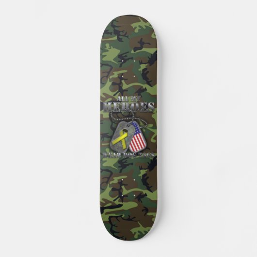 すべての私の英雄の衣服のドッグタッグ スケートボード (正面)