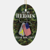 すべての私の英雄の衣服のドッグタッグ-迷彩柄 セラミックオーナメント (右)