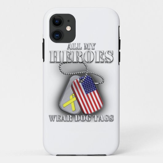 すべての私の英雄の衣服のドッグタッグ Case-Mate iPhoneケース (裏面)
