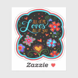 すべての私はバレンタインのインスピリチュアバレンタインを愛している シール