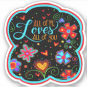 すべての私はバレンタインのインスピリチュアバレンタインを愛している シール (正面)