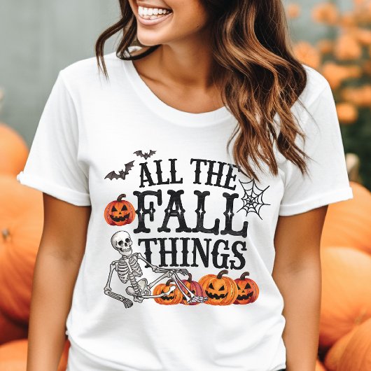すべての秋事可愛い面白いハロウィーン トライブレンドTシャツ